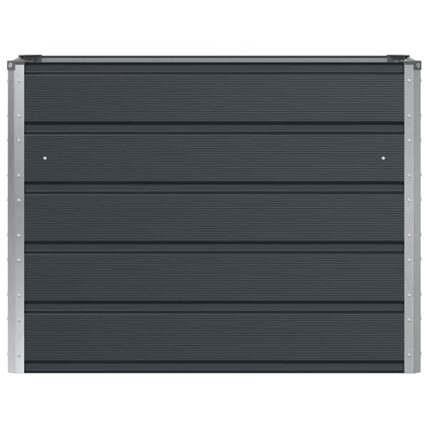 Grote foto vidaxl plantenbak antraciet 100 x 40 x 75 cm staal tuin en terras overige tuin en terras