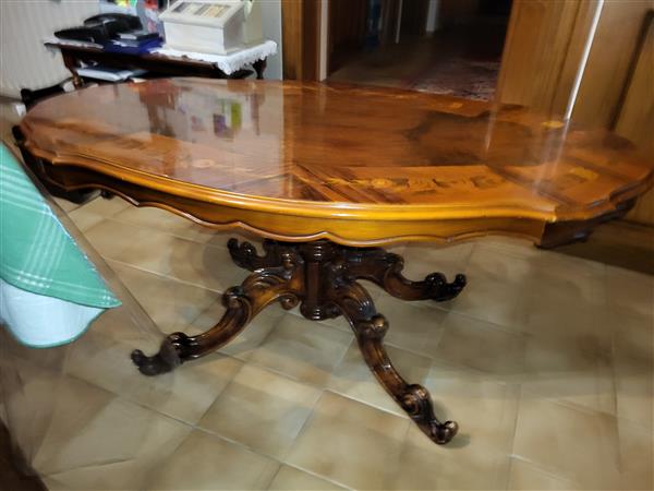 Grote foto ovalen notelaren salontafel huis en inrichting salontafels