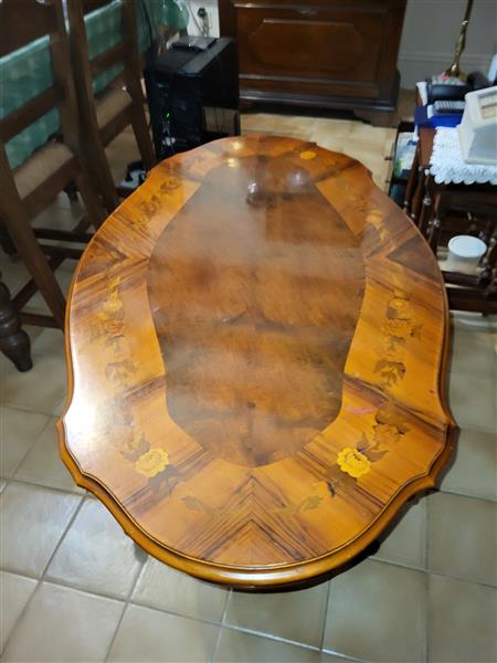 Grote foto ovalen notelaren salontafel huis en inrichting salontafels