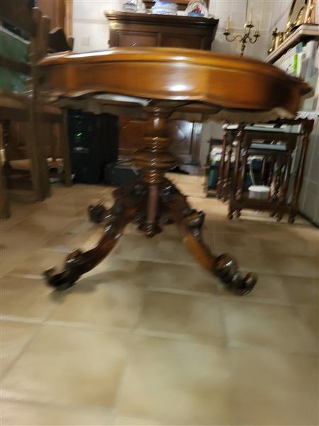 Grote foto ovalen notelaren salontafel huis en inrichting salontafels