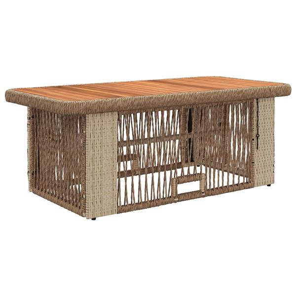 Grote foto vidaxl tuin eettafelset met kussen 4 pcs beige en cr me poly rattan tuin en terras tuinmeubelen