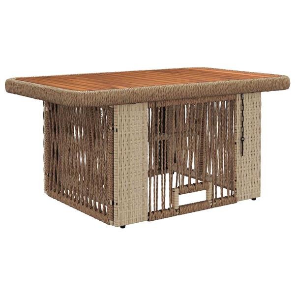 Grote foto vidaxl tuin eettafelset met kussen 3 pcs beige en cr me poly rattan tuin en terras tuinmeubelen