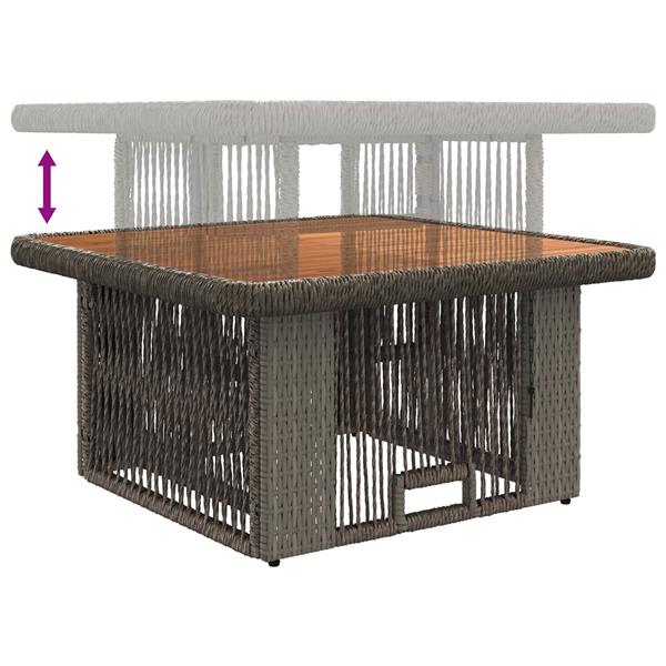 Grote foto vidaxl tuin eettafelset 3 pcs grijs en donkergrijs poly rattan tuin en terras tuinmeubelen