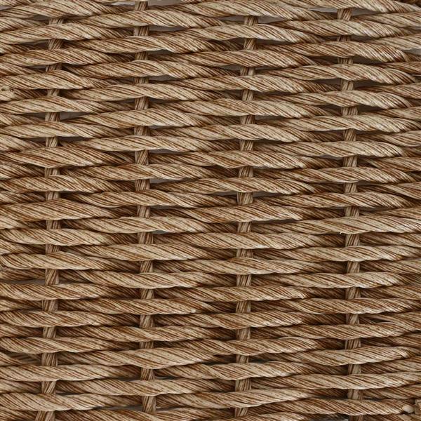 Grote foto vidaxl tuin eettafelset met kussen 3 pcs beige en cr me poly rattan tuin en terras tuinmeubelen