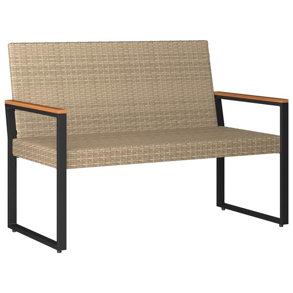 Grote foto vidaxl buitenmeubelset met kussen 4 pcs beige en cr me wit poly rattan tuin en terras tuinmeubelen