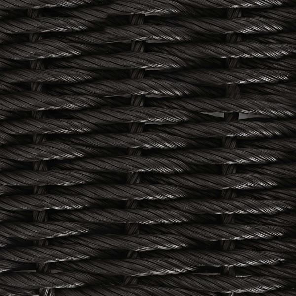 Grote foto vidaxl tuin eettafelset met kussen 3 pcs zwart en cr me poly rattan tuin en terras tuinmeubelen