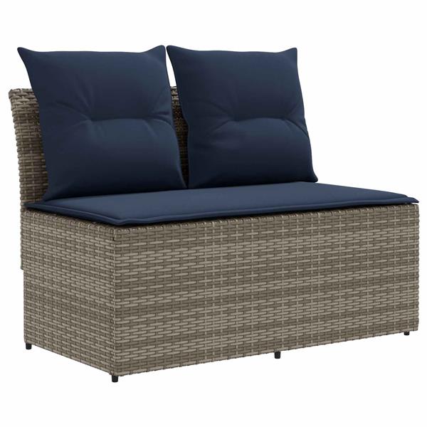 Grote foto vidaxl 2 stuk tuin middelste sofa met uitschuiftafel poly rattan tuin en terras tuinmeubelen