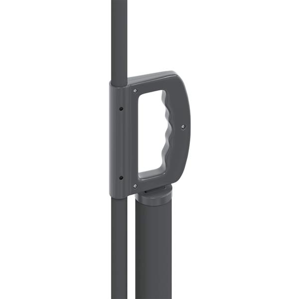 Grote foto vidaxl uittrekbaar zijscherm antracietkleurig 300 x 100 cm polyester tuin en terras overige tuin en terras