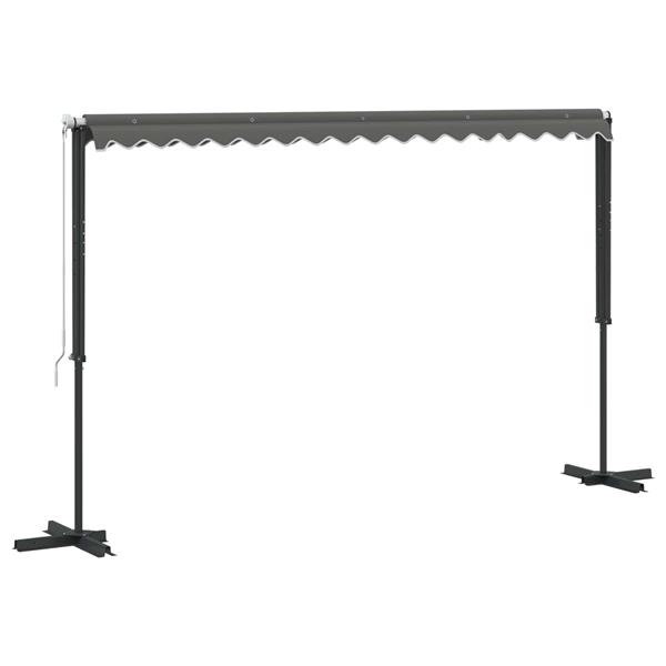 Grote foto vidaxl vrijstaande luifel grijs 4 3 m polyester tuin en terras overige tuin en terras