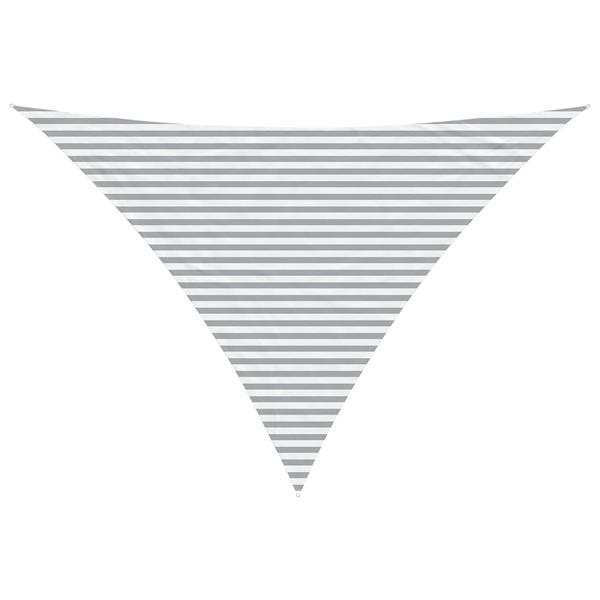 Grote foto vidaxl zonneschaduwzeil lichtgrijs en wit. 5 x 5 x 6 m tuin en terras overige tuin en terras