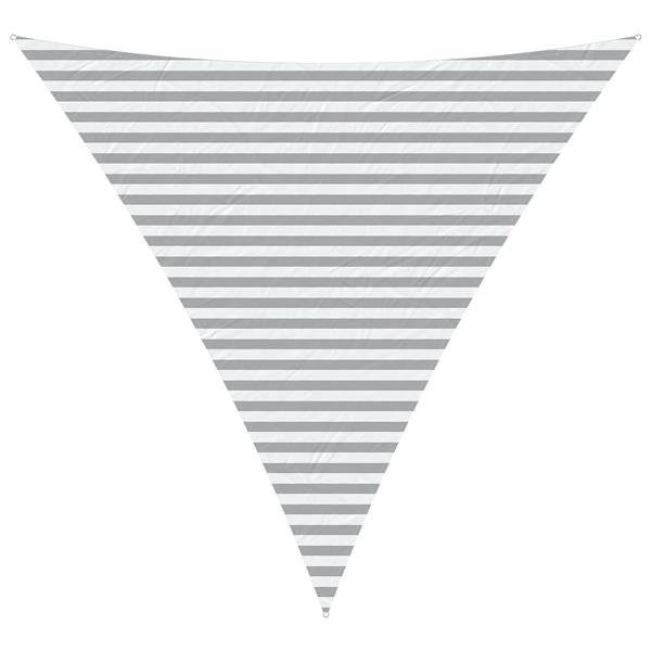 Grote foto vidaxl zonneschaduwzeil lichtgrijs en wit. 4 x 4 x 4 m tuin en terras overige tuin en terras