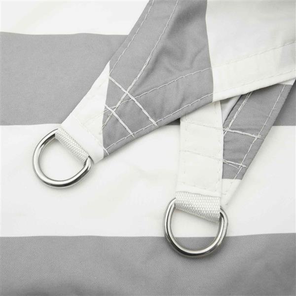 Grote foto vidaxl zonneschaduwzeil lichtgrijs en wit. 4 x 4 x 4 m tuin en terras overige tuin en terras