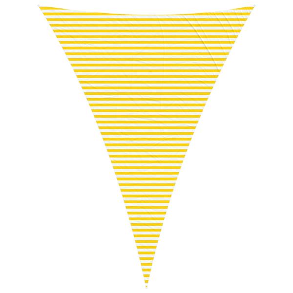 Grote foto vidaxl zonneschaduwzeil geel en wit 5 x 7 x 7 m 100 polyester oxford tuin en terras overige tuin en terras