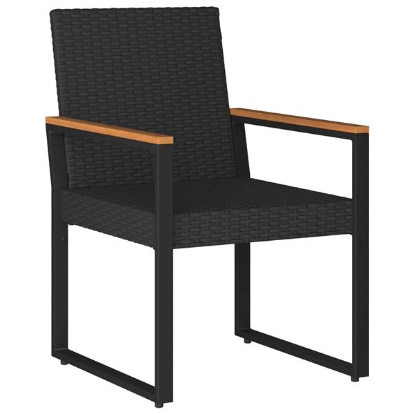 Grote foto vidaxl buitenmeubelset met kussen 3 pcs zwart en turquoise poly rattan tuin en terras tuinmeubelen