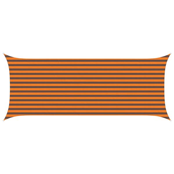 Grote foto vidaxl zonneschaduwzeil oranje en bruin 5 x 2 m 100 polyester oxford tuin en terras overige tuin en terras