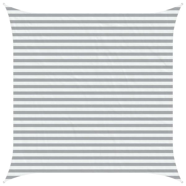 Grote foto vidaxl zonneschaduwzeil lichtgrijs en wit. 3 6 x 3 6 m tuin en terras overige tuin en terras