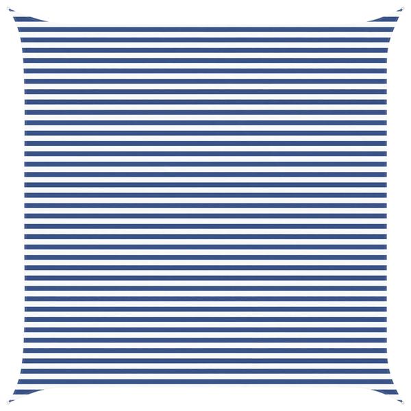 Grote foto vidaxl zonneschaduwzeil blauw en wit 5 x 5 m 100 polyester oxford tuin en terras overige tuin en terras