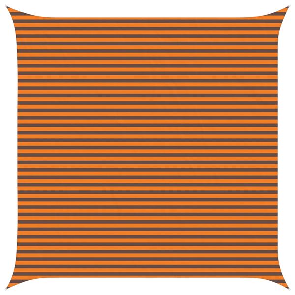 Grote foto vidaxl zonneschaduwzeil oranje en bruin 5 x 5 m 100 polyester oxford tuin en terras overige tuin en terras