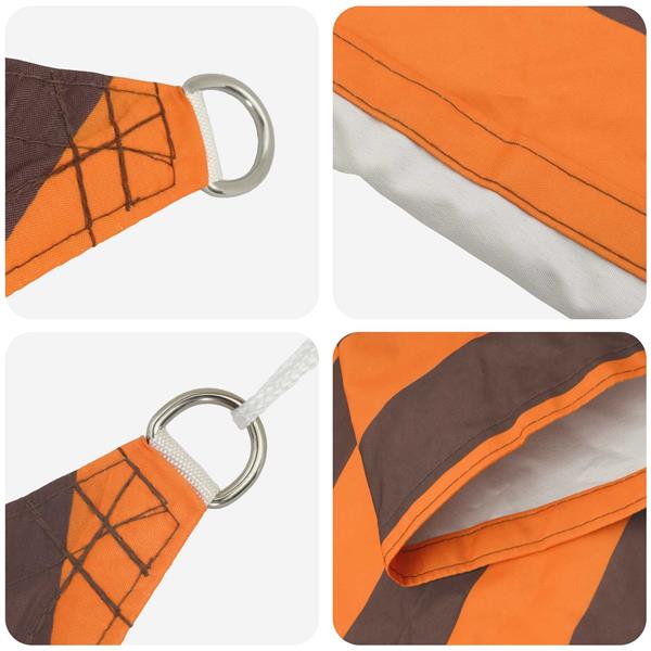 Grote foto vidaxl zonneschaduwzeil oranje en bruin 5 x 5 m 100 polyester oxford tuin en terras overige tuin en terras
