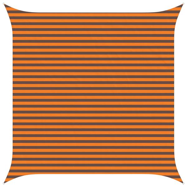 Grote foto vidaxl zonneschaduwzeil oranje en bruin 4 x 4 m 100 polyester oxford tuin en terras overige tuin en terras