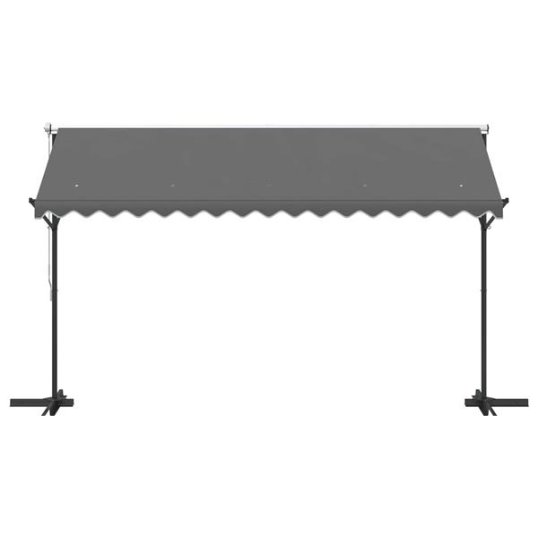 Grote foto vidaxl vrijstaande luifel grijs 4 3 m polyester tuin en terras overige tuin en terras