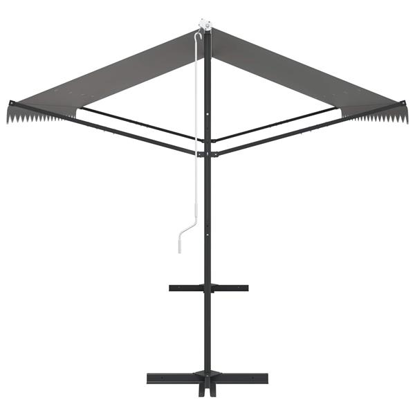 Grote foto vidaxl vrijstaande luifel grijs 4 3 m polyester tuin en terras overige tuin en terras