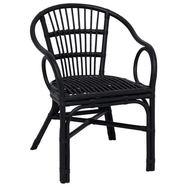 Grote foto vidaxl stapelstoel zwart 58 x 60 x 81 cm rattan huis en inrichting stoelen