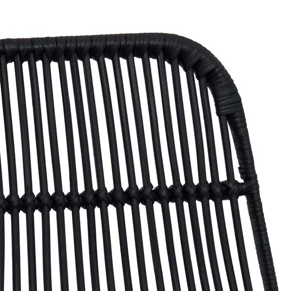 Grote foto vidaxl barkruk 2 pcs zwart 44 x 55 x 109 cm rattan en staal huis en inrichting krukken en barkrukken