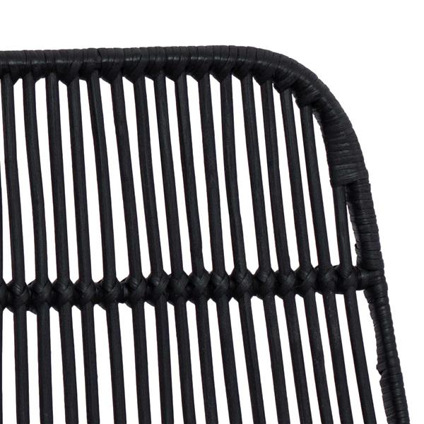 Grote foto vidaxl barkruk 2 pcs zwart 44 x 54 x 96 cm rattan en staal huis en inrichting krukken en barkrukken