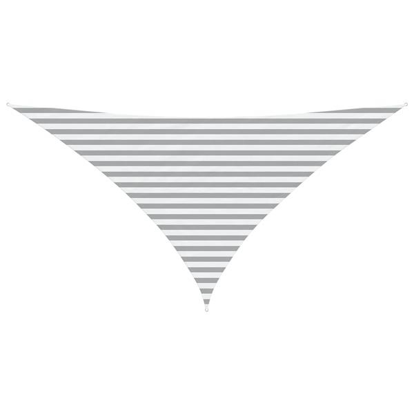 Grote foto vidaxl zonneschaduwzeil lichtgrijs en wit. 3 5 x 3 5 x 4 9 m tuin en terras overige tuin en terras