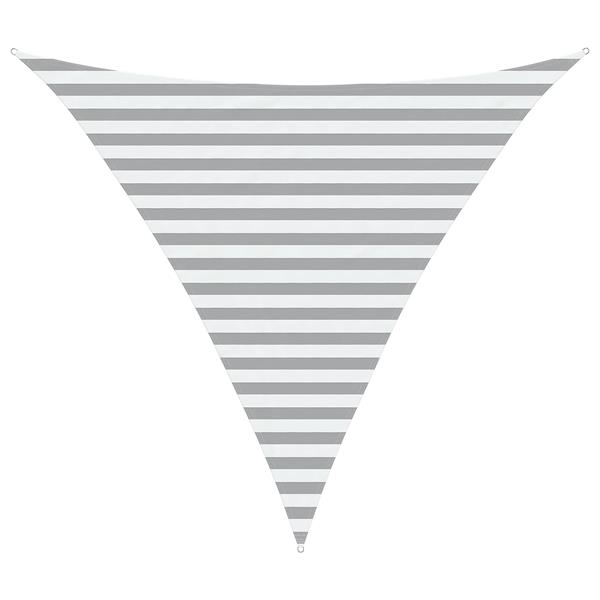 Grote foto vidaxl zonneschaduwzeil lichtgrijs en wit. 3 x 3 x 3 m tuin en terras overige tuin en terras