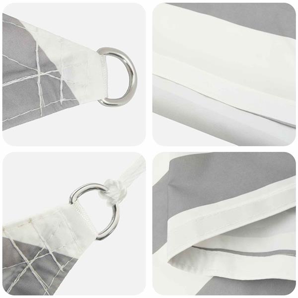 Grote foto vidaxl zonneschaduwzeil lichtgrijs en wit. 2 x 2 x 2 m tuin en terras overige tuin en terras