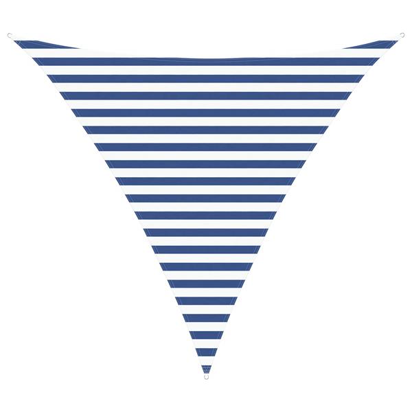 Grote foto vidaxl zonneschaduwzeil blauw en wit 3 x 3 x 3 m 100 polyester oxford tuin en terras overige tuin en terras