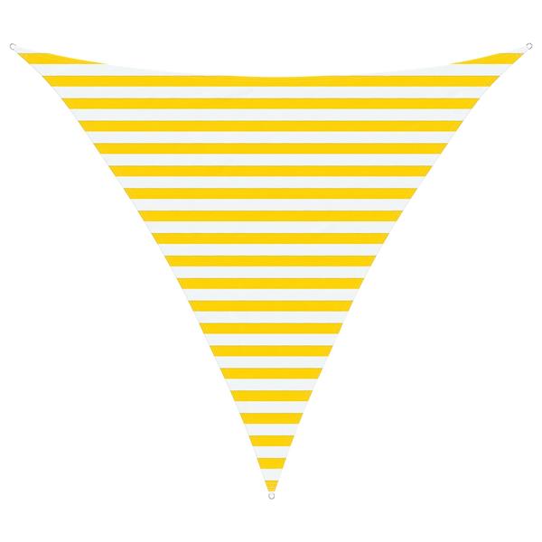 Grote foto vidaxl zonneschaduwzeil geel en wit 3 x 3 x 3 m 100 polyester oxford tuin en terras overige tuin en terras