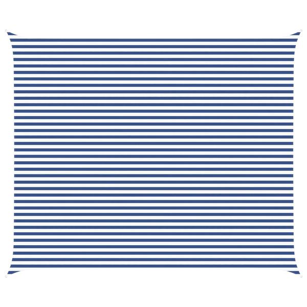 Grote foto vidaxl zonneschaduwzeil blauw en wit 6 x 5 m 100 polyester oxford tuin en terras overige tuin en terras