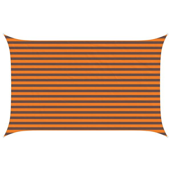 Grote foto vidaxl zonneschaduwzeil oranje en bruin 4 x 2 5 m tuin en terras overige tuin en terras