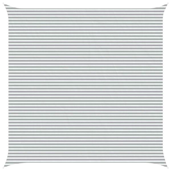 Grote foto vidaxl zonneschaduwzeil lichtgrijs en wit. 7 x 7 m tuin en terras overige tuin en terras