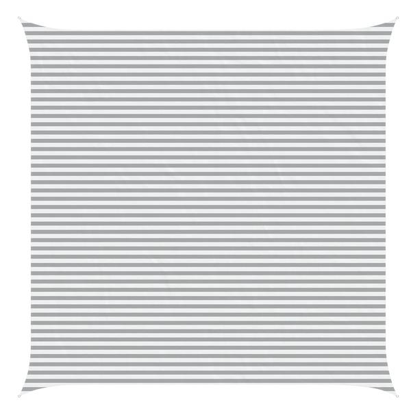 Grote foto vidaxl zonneschaduwzeil lichtgrijs en wit. 6 x 6 m tuin en terras overige tuin en terras