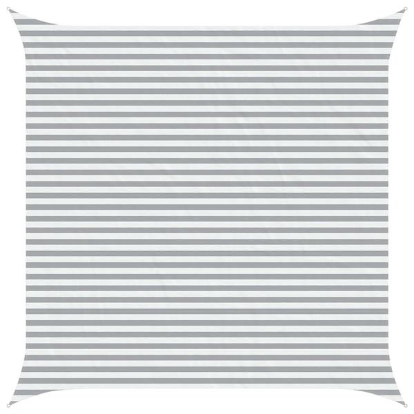 Grote foto vidaxl zonneschaduwzeil lichtgrijs en wit. 4 5 x 4 5 m tuin en terras overige tuin en terras