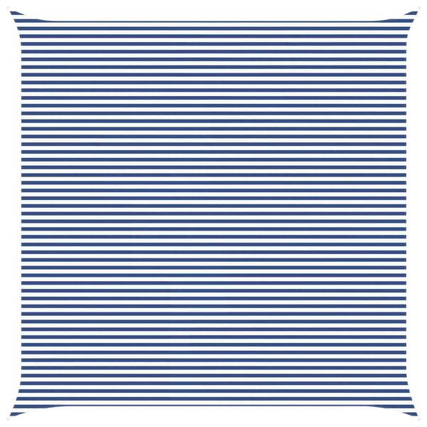 Grote foto vidaxl zonneschaduwzeil blauw en wit 7 x 7 m 100 polyester oxford tuin en terras overige tuin en terras
