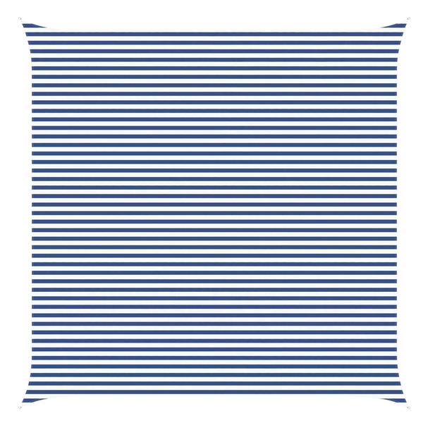 Grote foto vidaxl zonneschaduwzeil blauw en wit 6 x 6 m 100 polyester oxford tuin en terras overige tuin en terras
