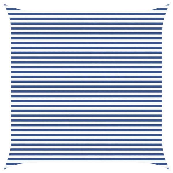 Grote foto vidaxl zonneschaduwzeil blauw en wit 4 5 x 4 5 m 100 polyester oxford tuin en terras overige tuin en terras