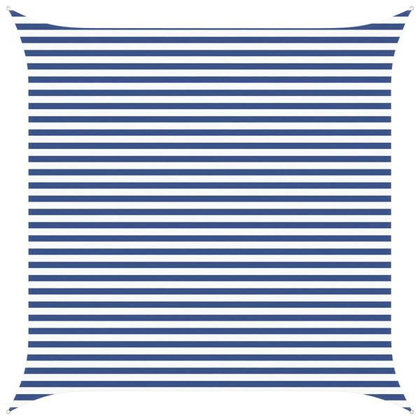 Grote foto vidaxl zonneschaduwzeil blauw en wit 4 x 4 m 100 polyester oxford tuin en terras overige tuin en terras