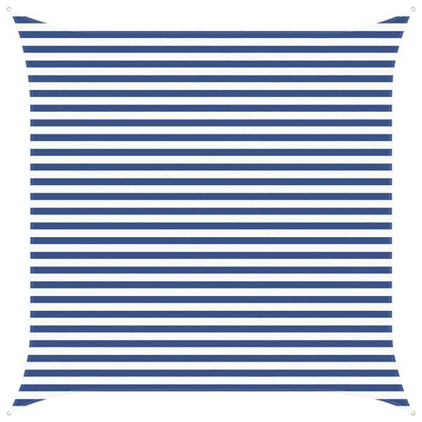 Grote foto vidaxl zonneschaduwzeil blauw en wit 3 6 x 3 6 m 100 polyester oxford tuin en terras overige tuin en terras