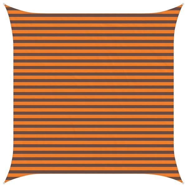 Grote foto vidaxl zonneschaduwzeil oranje en bruin 3 6 x 3 6 m tuin en terras overige tuin en terras