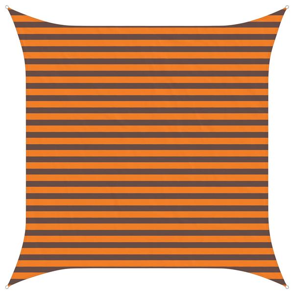 Grote foto vidaxl zonneschaduwzeil oranje en bruin 3 x 3 m 100 polyester oxford tuin en terras overige tuin en terras