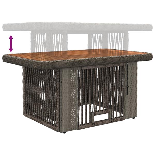 Grote foto vidaxl tuin eettafelset 3 pcs grijs en donkergrijs poly rattan tuin en terras tuinmeubelen