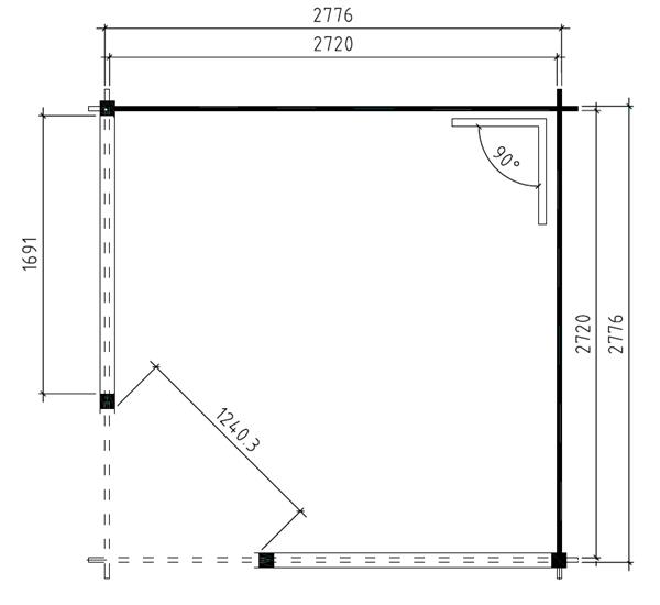 Grote foto blokhut paviljoen p3055 tuin en terras tuinhuisjes en blokhutten