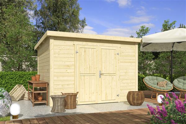 Grote foto blokhut lotta 300x250 onbehandeld vuren tuin en terras tuinhuisjes en blokhutten