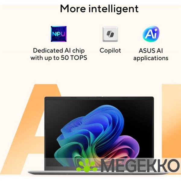 Grote foto asus vivobook 14 m1407ga ly012w 14 copilot pc amd ryzen ai 7 computers en software overige computers en software